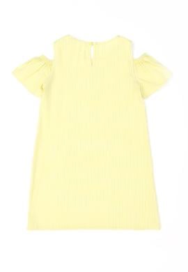 Kız Çocuk Neon Sarı Kolsuz Dokuma Elbise - 50269610006