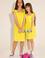 Kız Çocuk Neon Sarı Kolsuz Dokuma Elbise