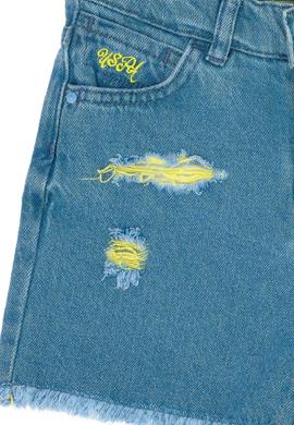 Kız Çocuk Açık Mavi Jean Şort - 50263971016