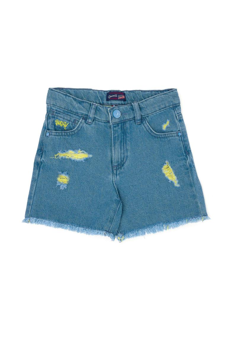 Kız Çocuk Açık Mavi Jean Şort - 50263971016