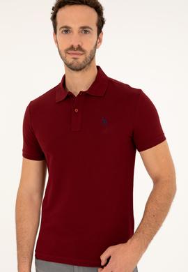 Erkek Bordo Basic Tişört - 50262933245
