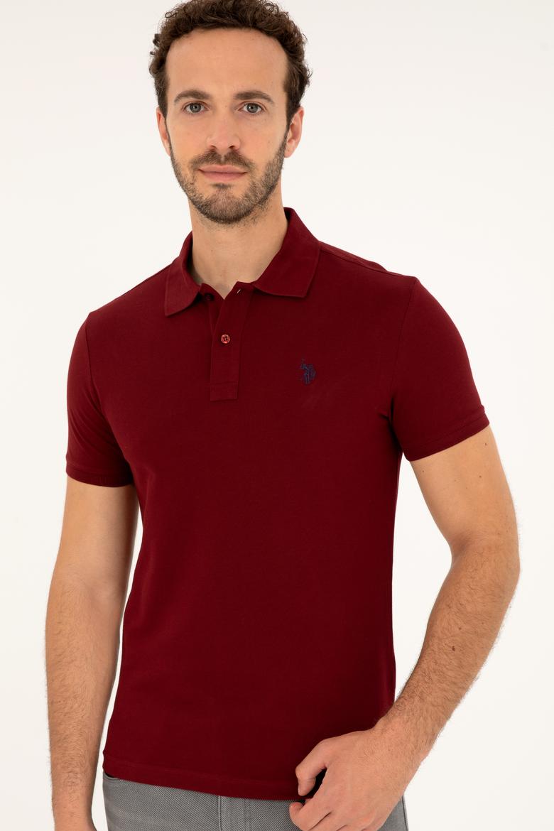 Erkek Bordo Basic Tişört - 50262933245