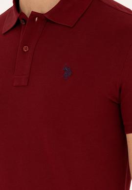 Erkek Bordo Basic Tişört - 50262933245