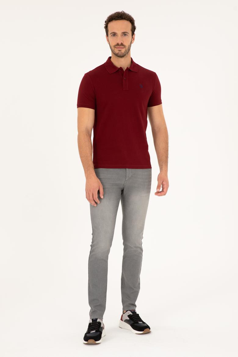 Erkek Bordo Basic Tişört - 50262933245