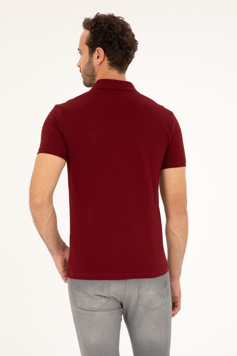 Erkek Bordo Basic Tişört - 50262933245