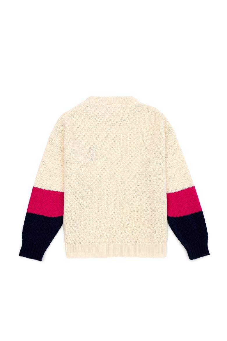 Kız Çocuk Krem Melanj Kazak - 50276992004