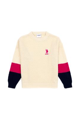 Kız Çocuk Krem Melanj Kazak - 50276992004