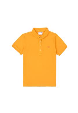 Kız Çocuk Turuncu Polo Yaka Basic Tişört - 50288501050