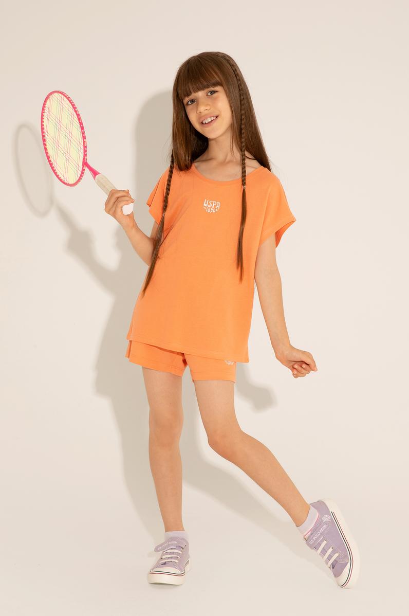 Kız Çocuk Somon Örme Şort