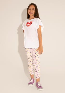Kız Çocuk Beyaz Tayt - 50288439010