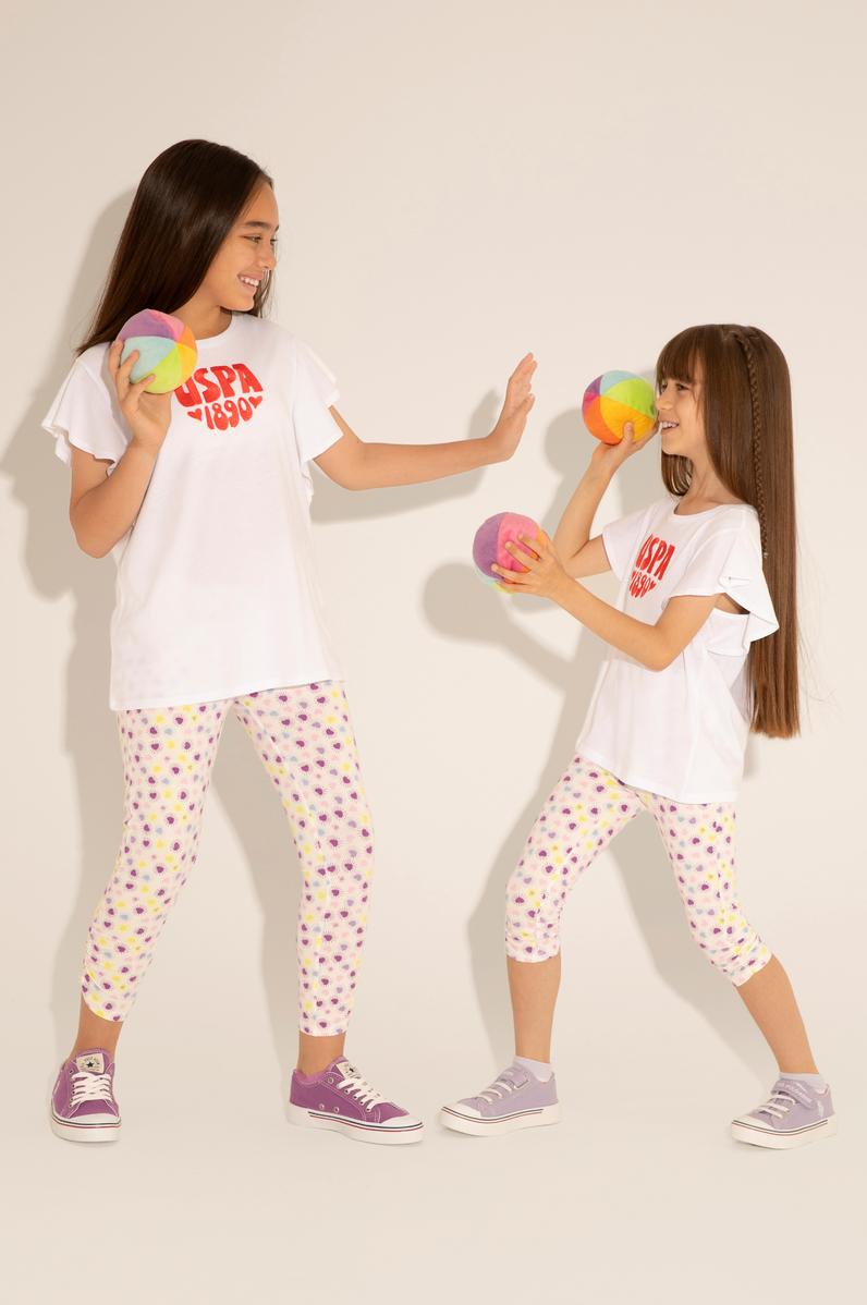 Kız Çocuk Beyaz Tayt