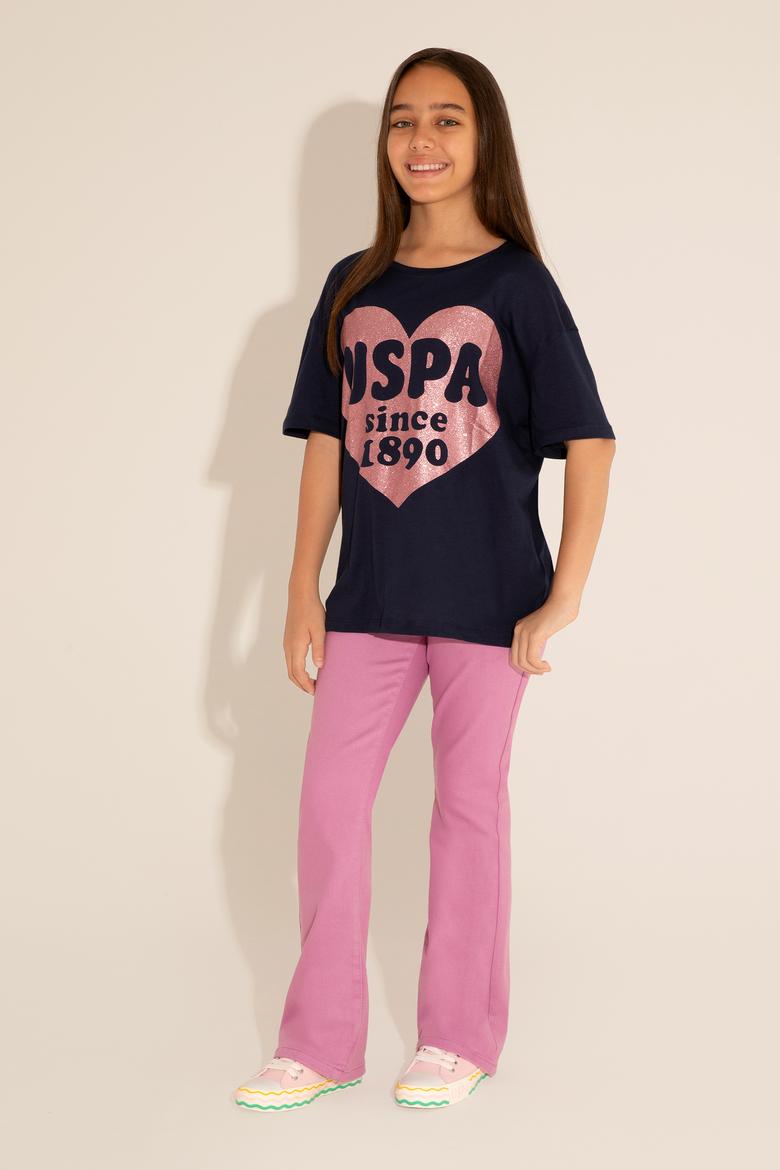 Kız Çocuk Pembe Jean Pantolon - 50283891004