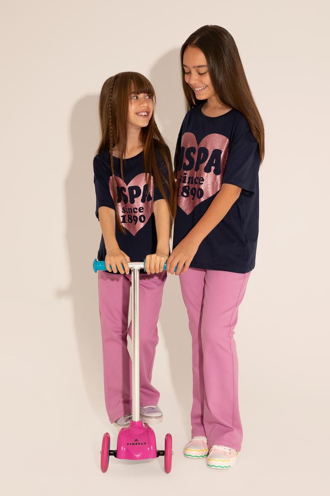 Kız Çocuk Pembe Jean Pantolon