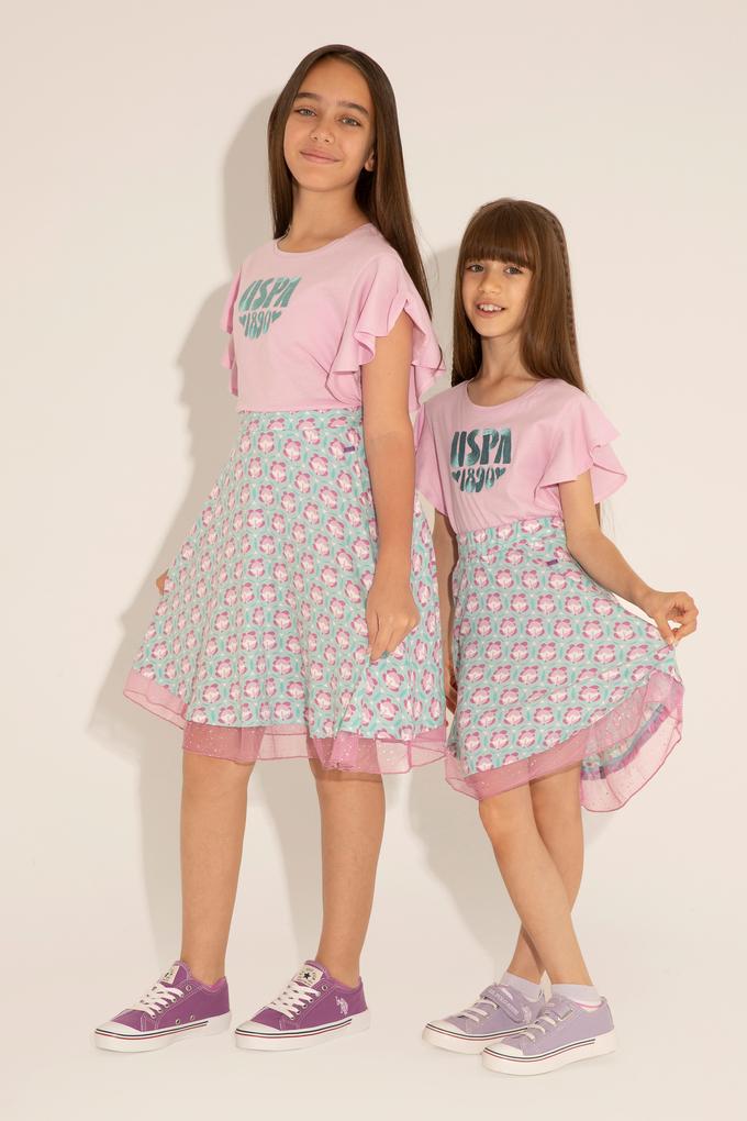 Kız Çocuk Mint Örme Etek