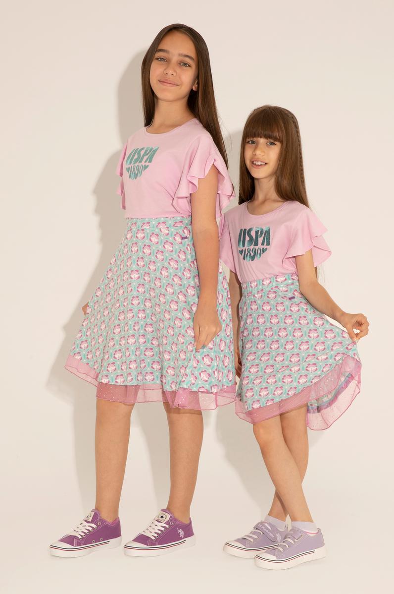 Kız Çocuk Mint Örme Etek