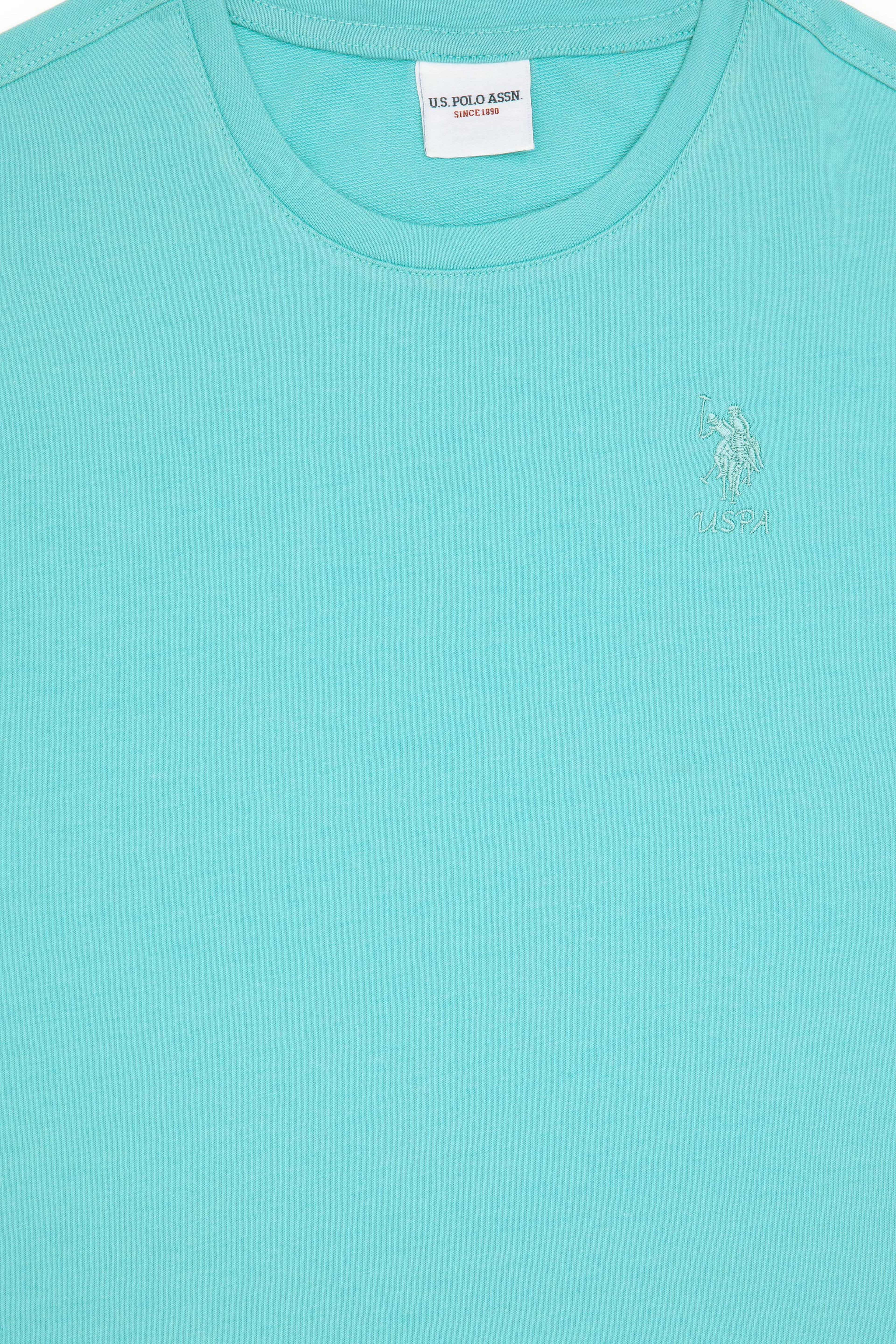 Kız Çocuk Mint Bisiklet Yaka Tişört - Image 6