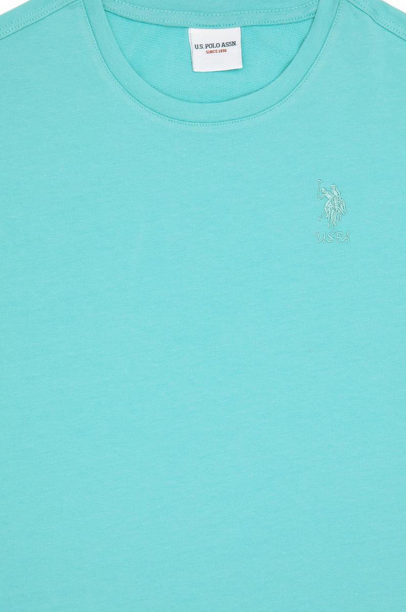 Kız Çocuk Mint Bisiklet Yaka Tişört