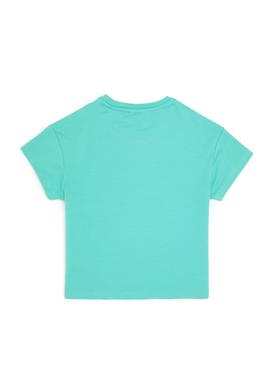 Kız Çocuk Mint Bisiklet Yaka Tişört - 50288124022