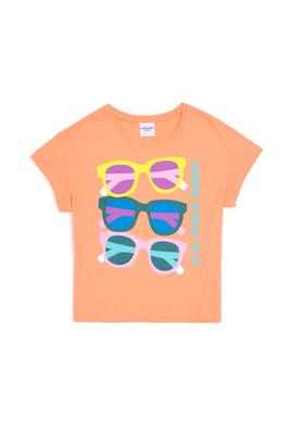 Kız Çocuk Somon Bisiklet Yaka Tişört - 50288453022