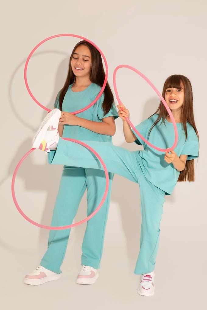 Kız Çocuk Mint Eşofman Altı