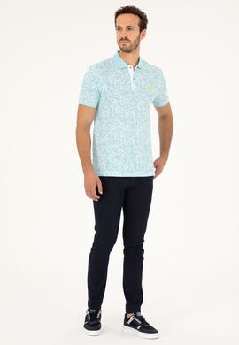 Erkek Regular Fit Polo Yaka Mint Tişört - 50281959021