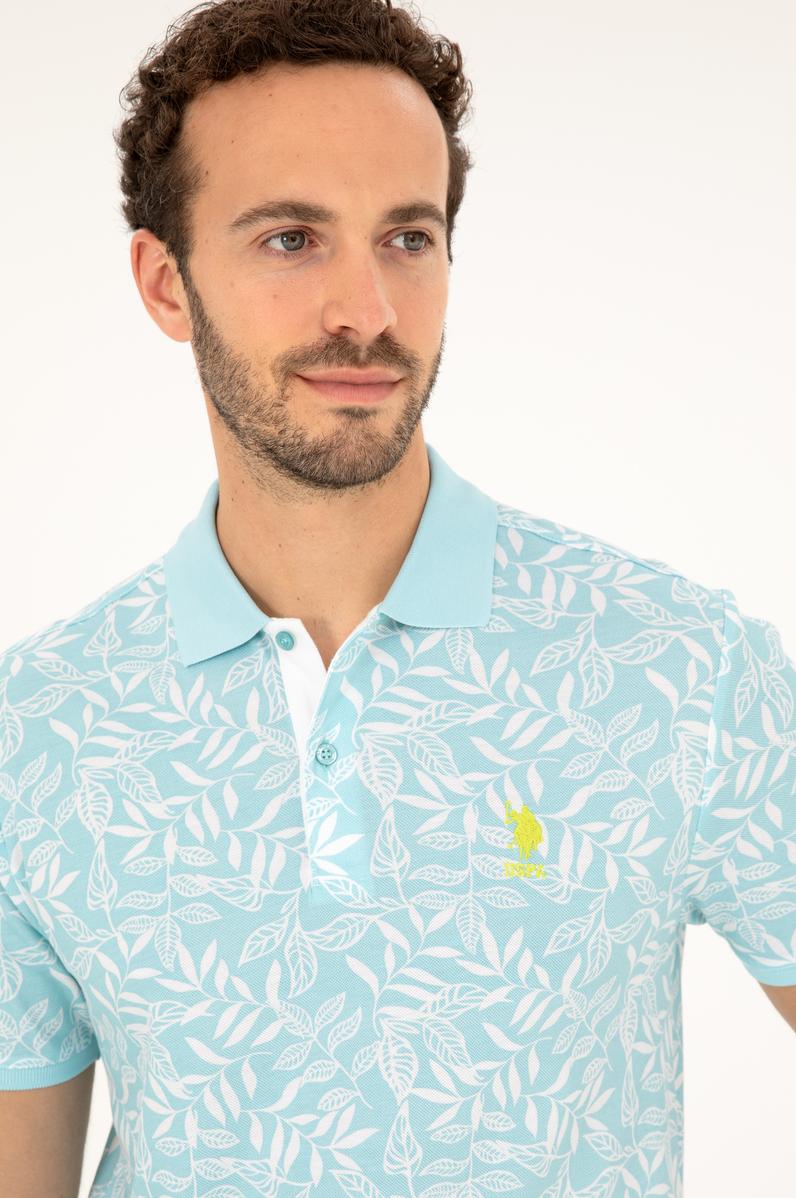 Erkek Regular Fit Polo Yaka Mint Tişört