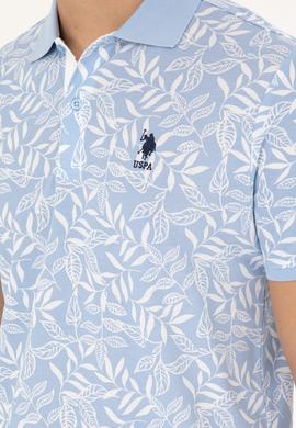 Erkek Regular Fit Polo Yaka Açık Mavi Tişört - 50281959031