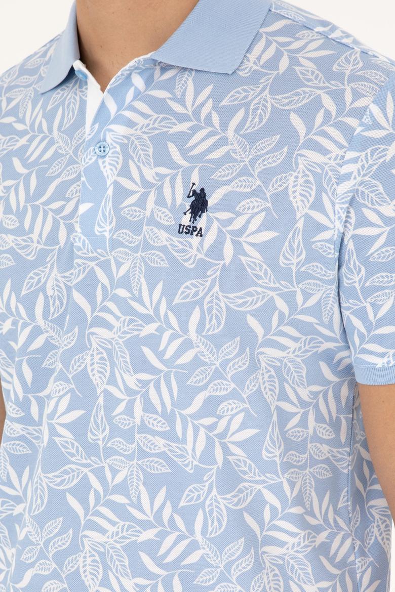 Erkek Regular Fit Polo Yaka Açık Mavi Tişört - 50281959031