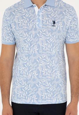 Erkek Regular Fit Polo Yaka Açık Mavi Tişört - 50281959031