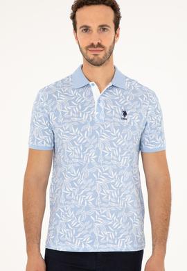 Erkek Regular Fit Polo Yaka Açık Mavi Tişört - 50281959031