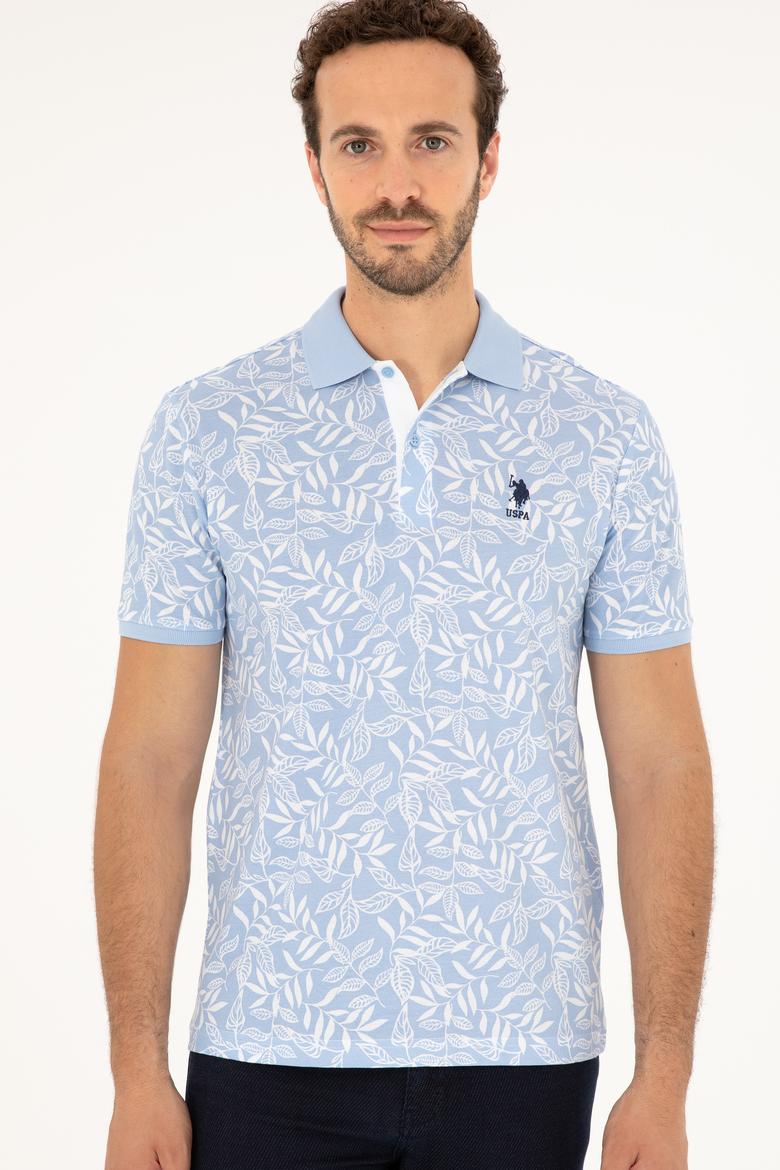 Erkek Regular Fit Polo Yaka Açık Mavi Tişört - 50281959031