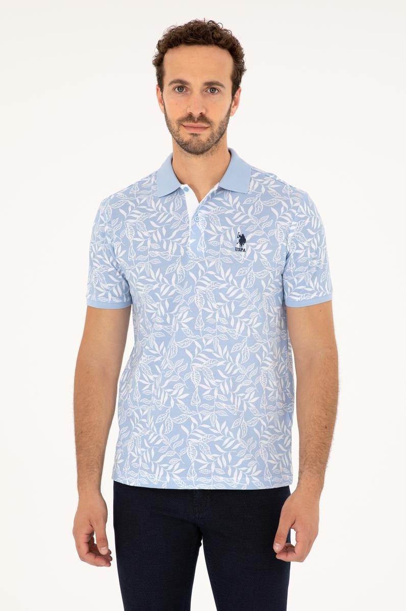 Erkek Regular Fit Polo Yaka Açık Mavi Tişört