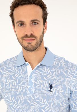 Erkek Regular Fit Polo Yaka Açık Mavi Tişört - 50281959031