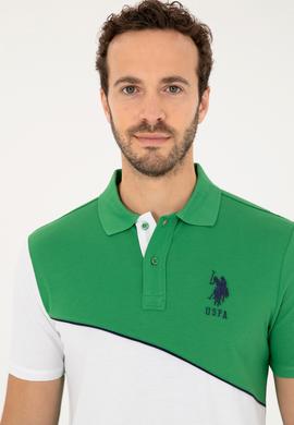 Erkek Regular Fit Polo Yaka Yeşil Tişört - 50281946011