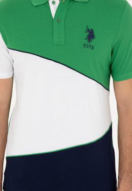 Erkek Regular Fit Polo Yaka Yeşil Tişört - 50281946011