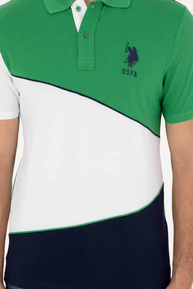 Erkek Regular Fit Polo Yaka Yeşil Tişört - 50281946011