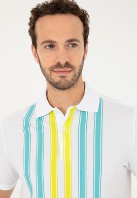 Erkek Regular Fit Polo Yaka Beyaz Tişört - 50281954001