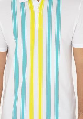 Erkek Regular Fit Polo Yaka Beyaz Tişört - 50281954001