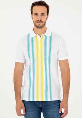 Erkek Regular Fit Polo Yaka Beyaz Tişört - 50281954001