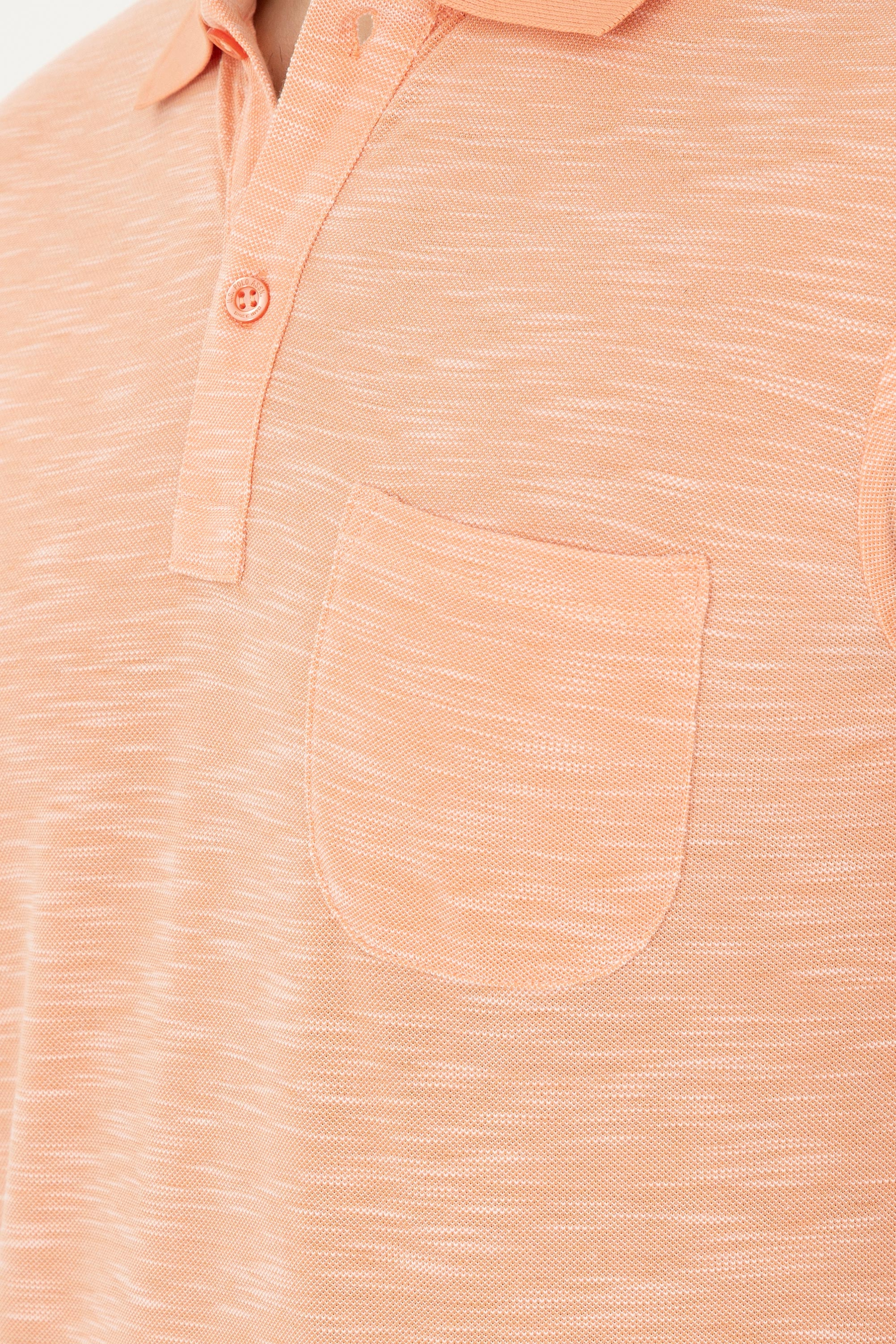 Erkek Slim Fit Polo Yaka Somon Tişört - Image 7