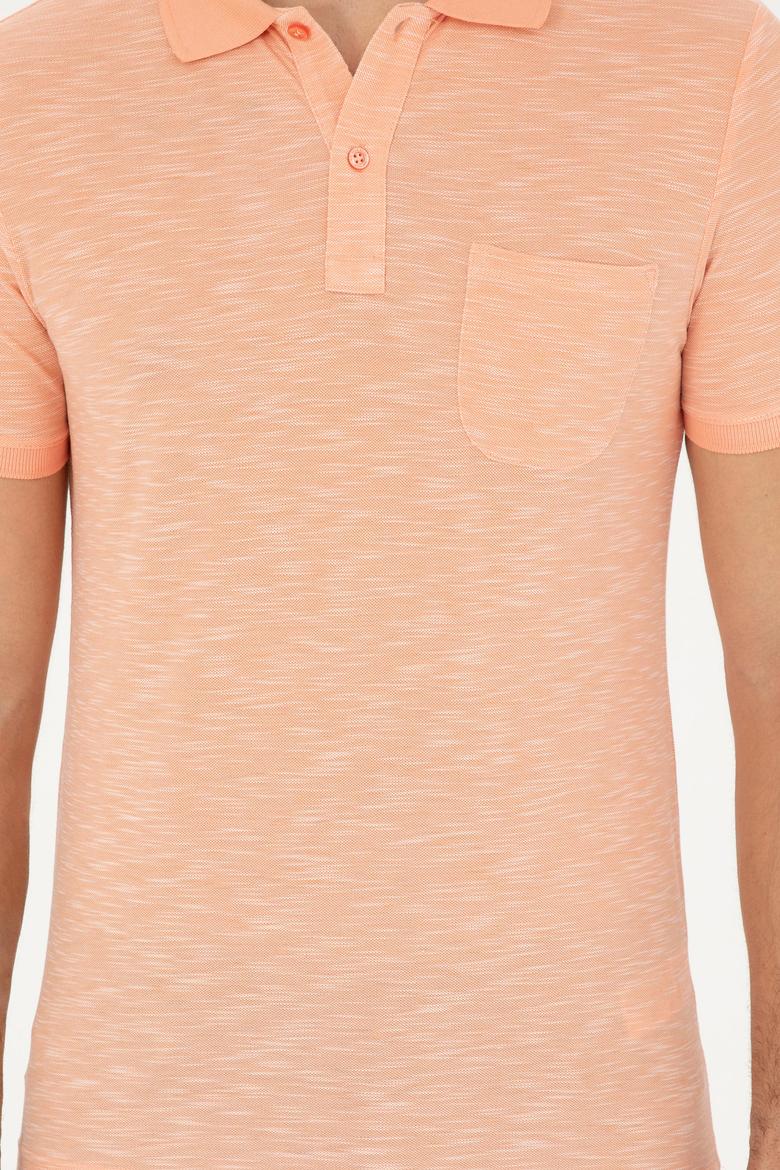 Erkek Slim Fit Polo Yaka Somon Tişört - 50279560117
