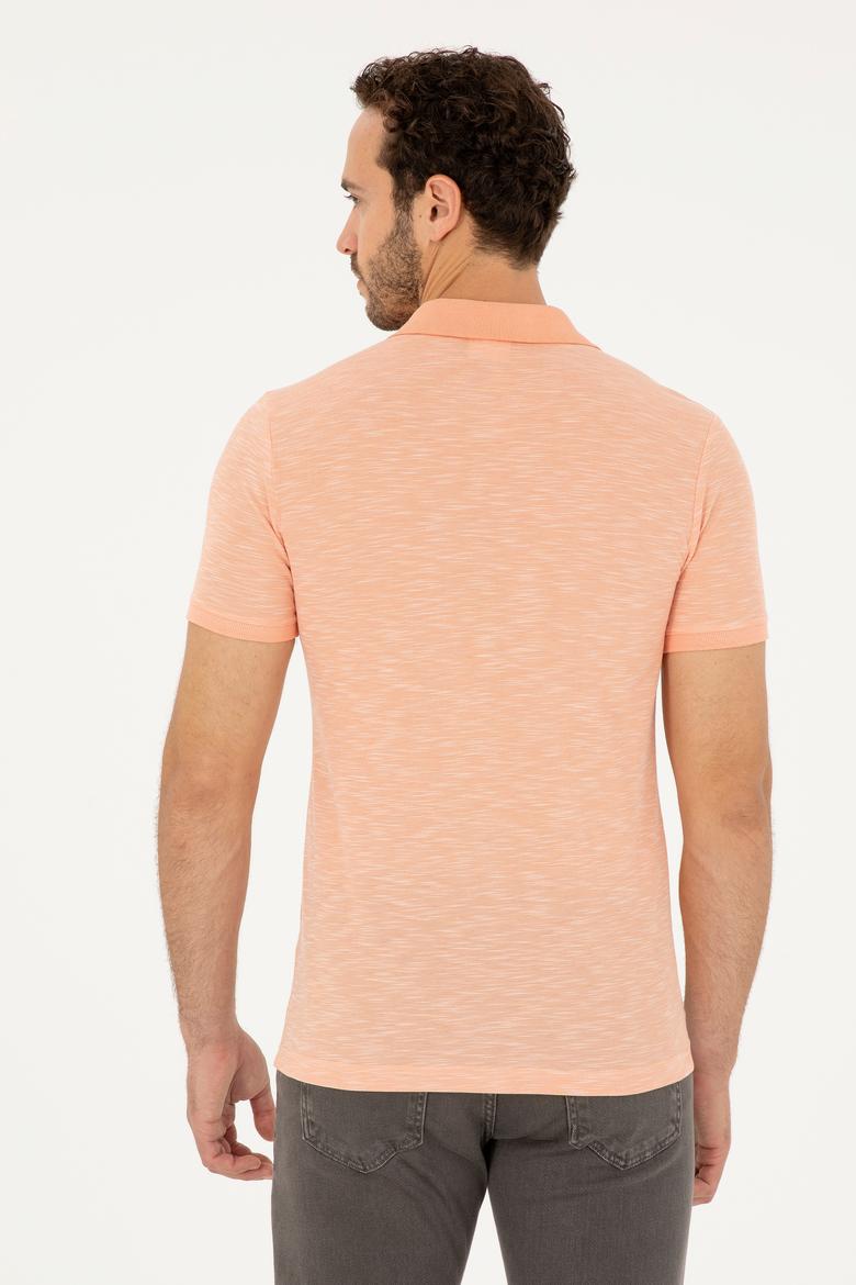 Erkek Slim Fit Polo Yaka Somon Tişört - 50279560117