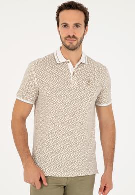 Erkek Regular Fit Polo Yaka Açık Haki Tişört - 50281510029