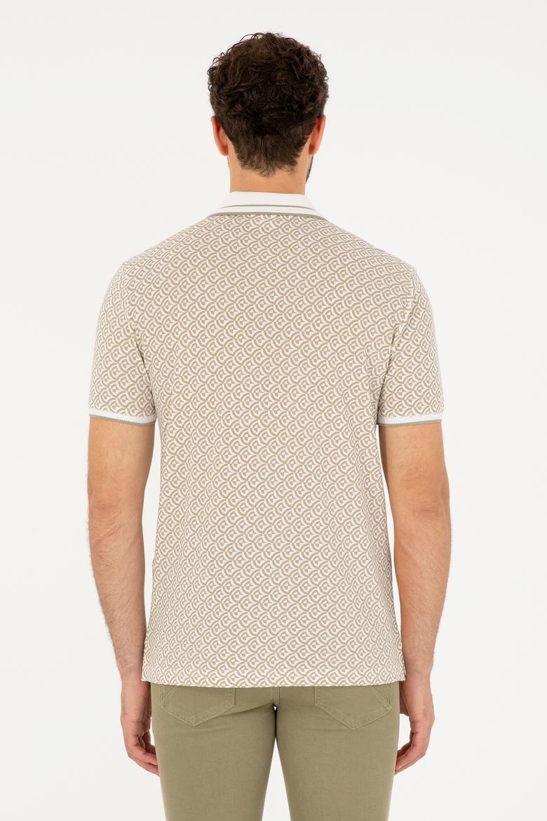 Erkek Regular Fit Polo Yaka Açık Haki Tişört - 50281510029