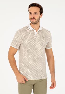 Erkek Regular Fit Polo Yaka Açık Haki Tişört - 50281510029