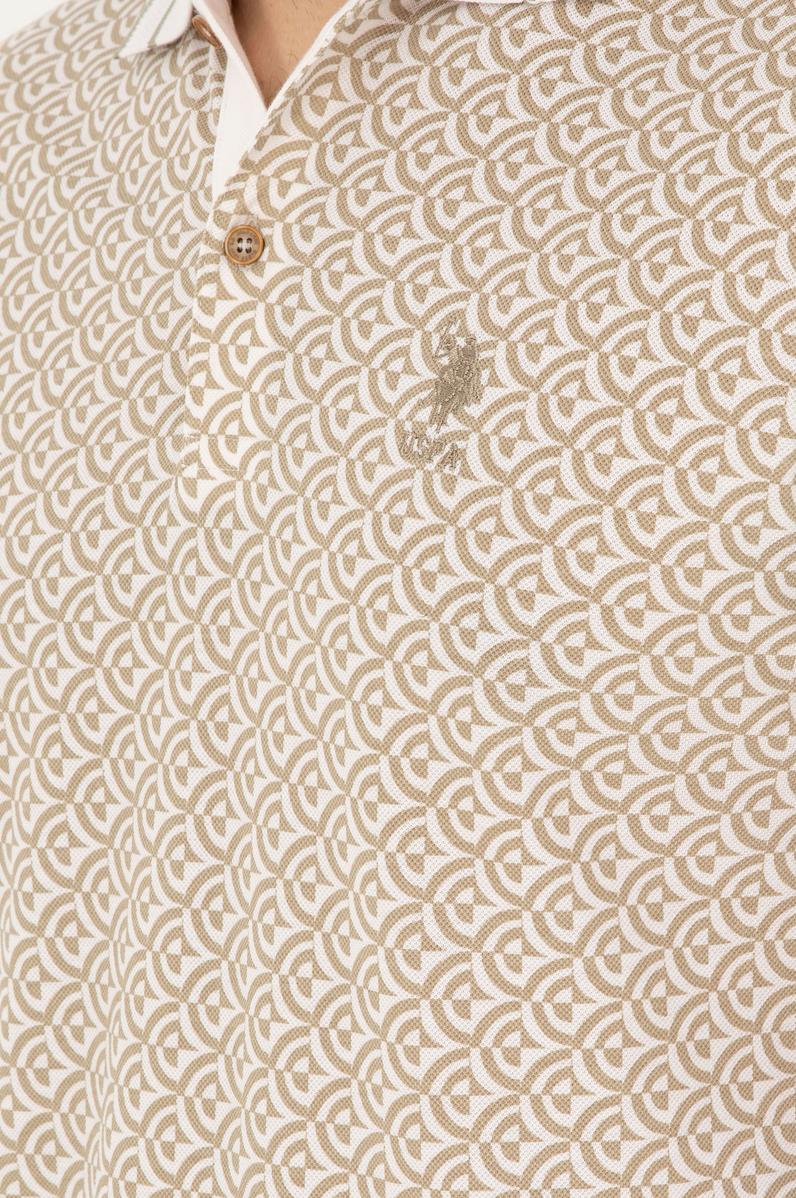 Erkek Regular Fit Polo Yaka Açık Haki Tişört