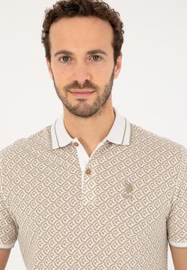 Erkek Regular Fit Polo Yaka Açık Haki Tişört - 50281510029