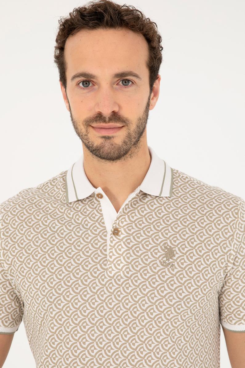 Erkek Regular Fit Polo Yaka Açık Haki Tişört