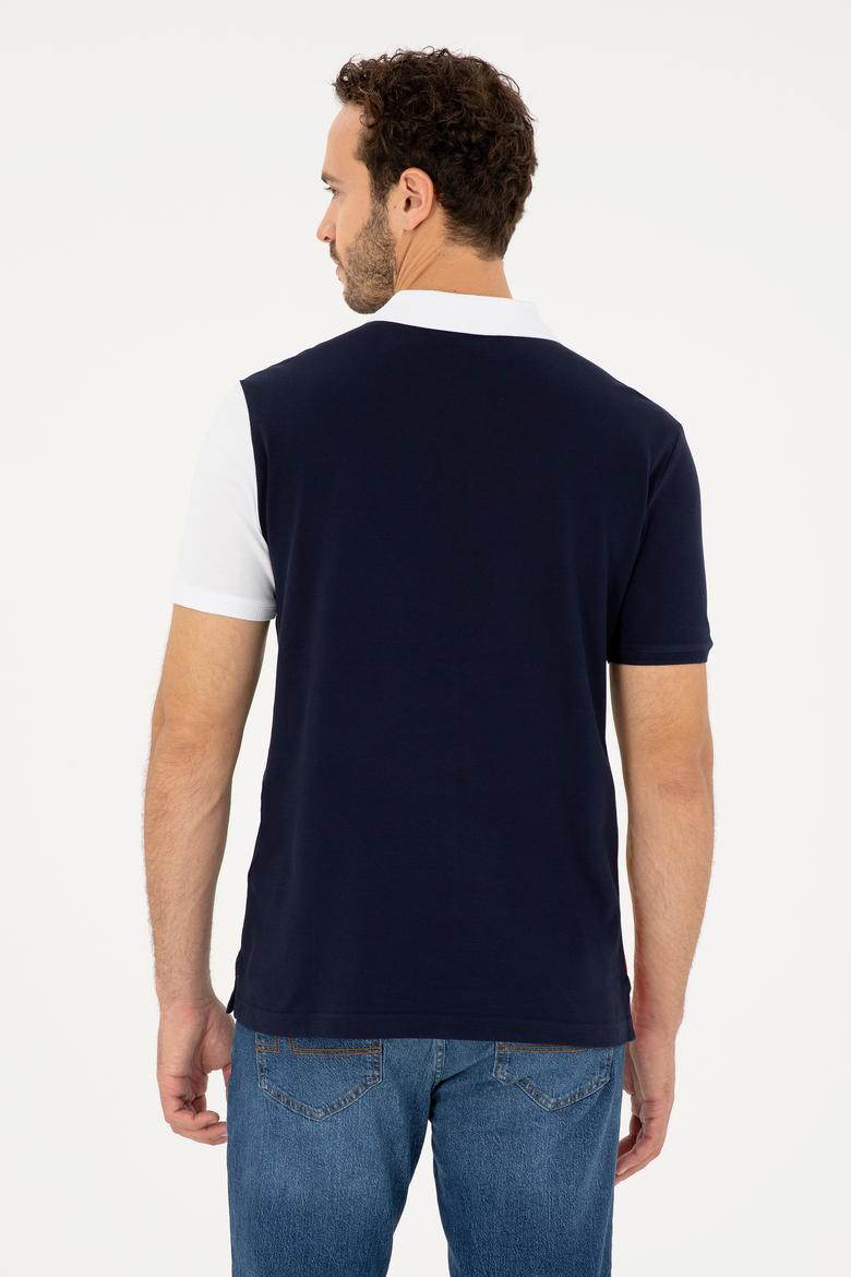 Erkek Regular Fit Polo Yaka Lacivert Tişört - 50281521028