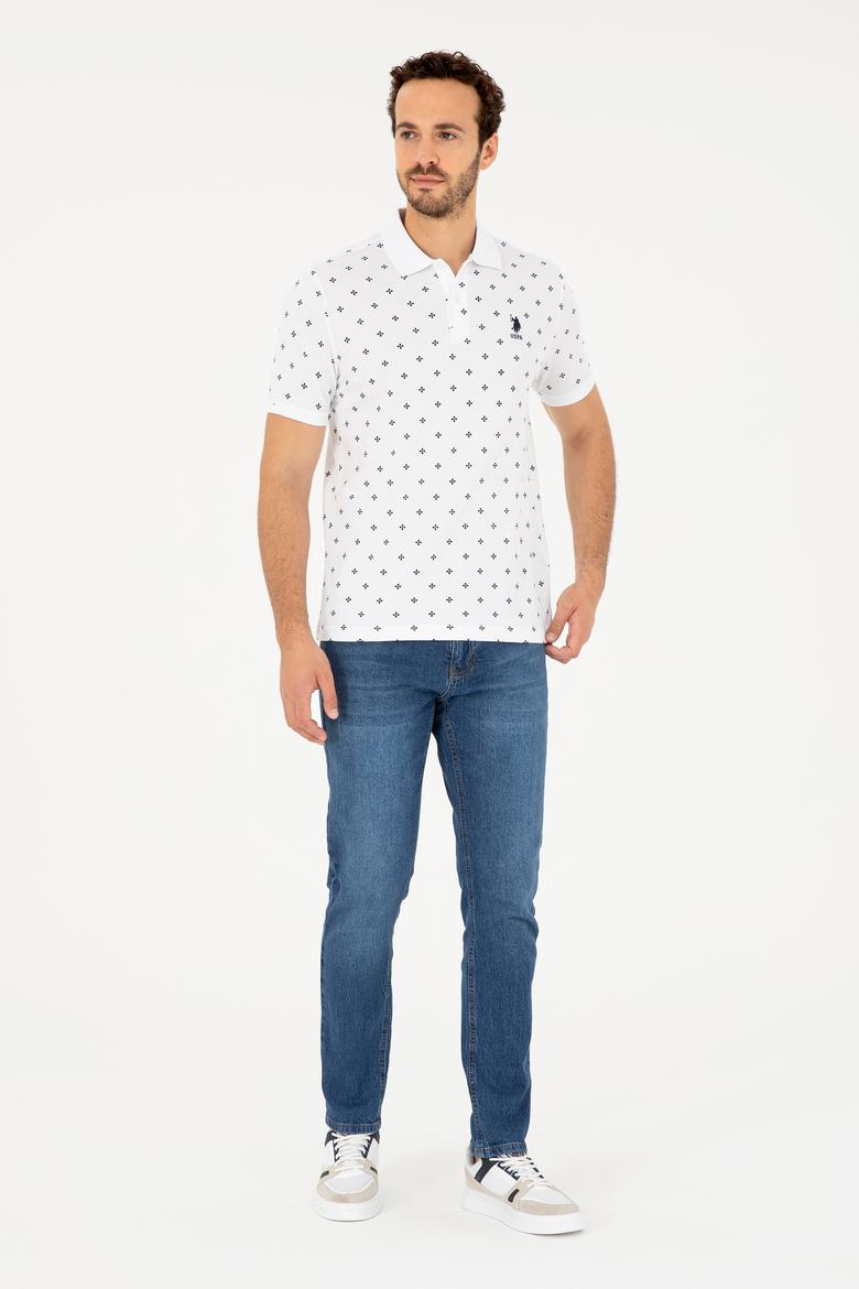 Erkek Regular Fit Polo Yaka Beyaz Tişört - 50281941031